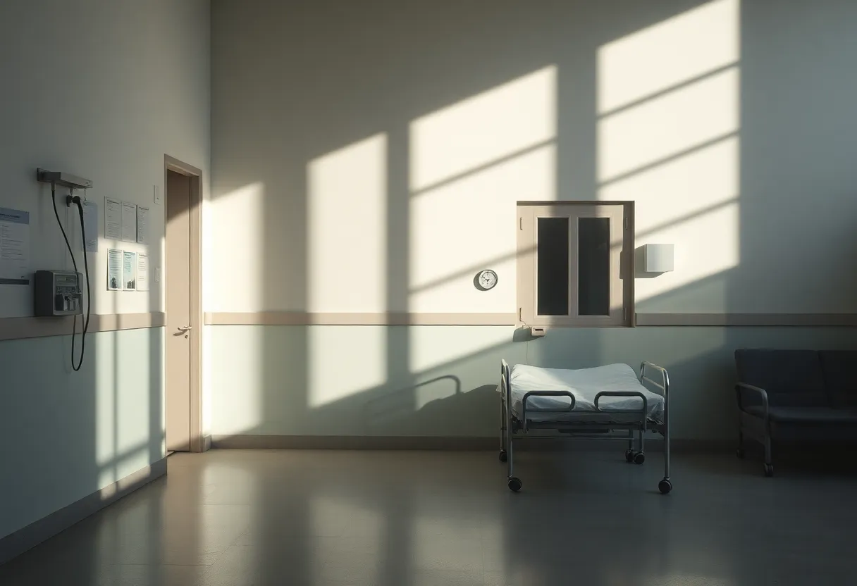 Abstract view of a treatment facility representing issues of neglect.