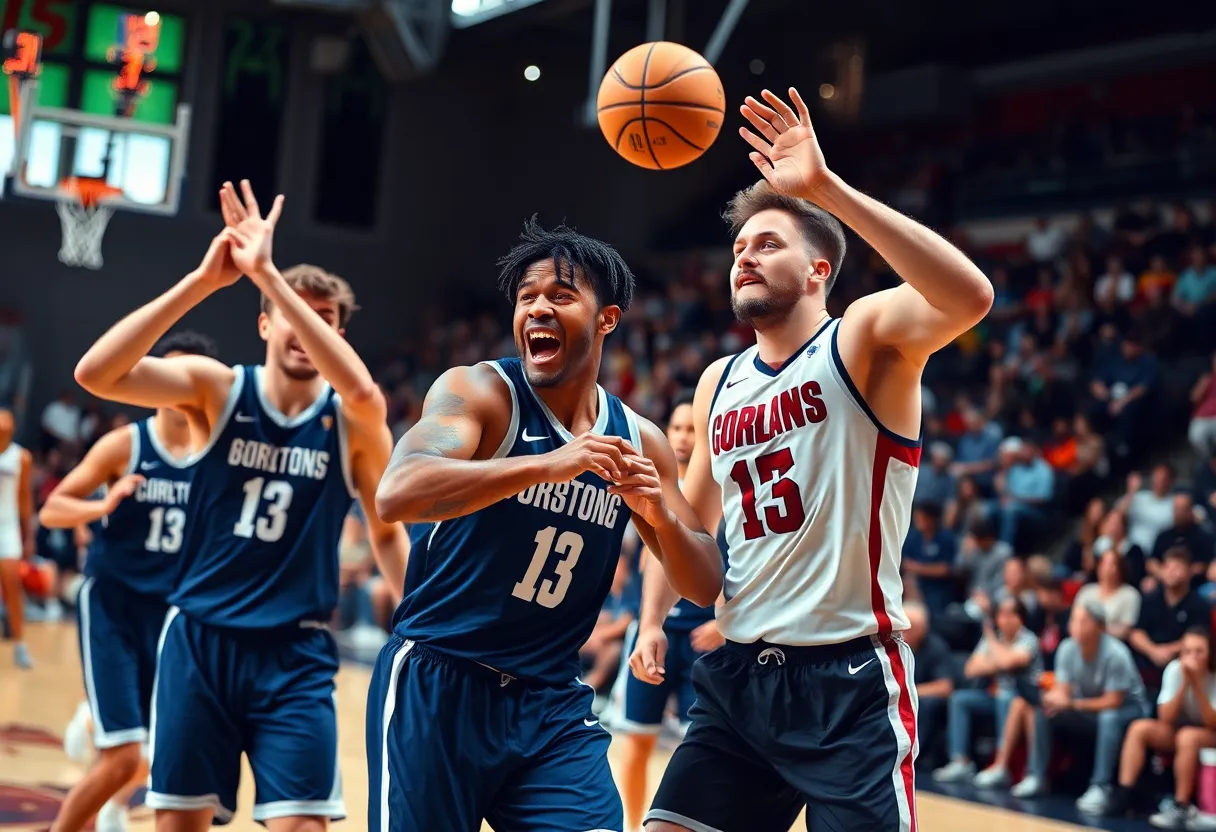 Basketball game action between South Carolina Gamecocks and Mississippi State Bulldogs.