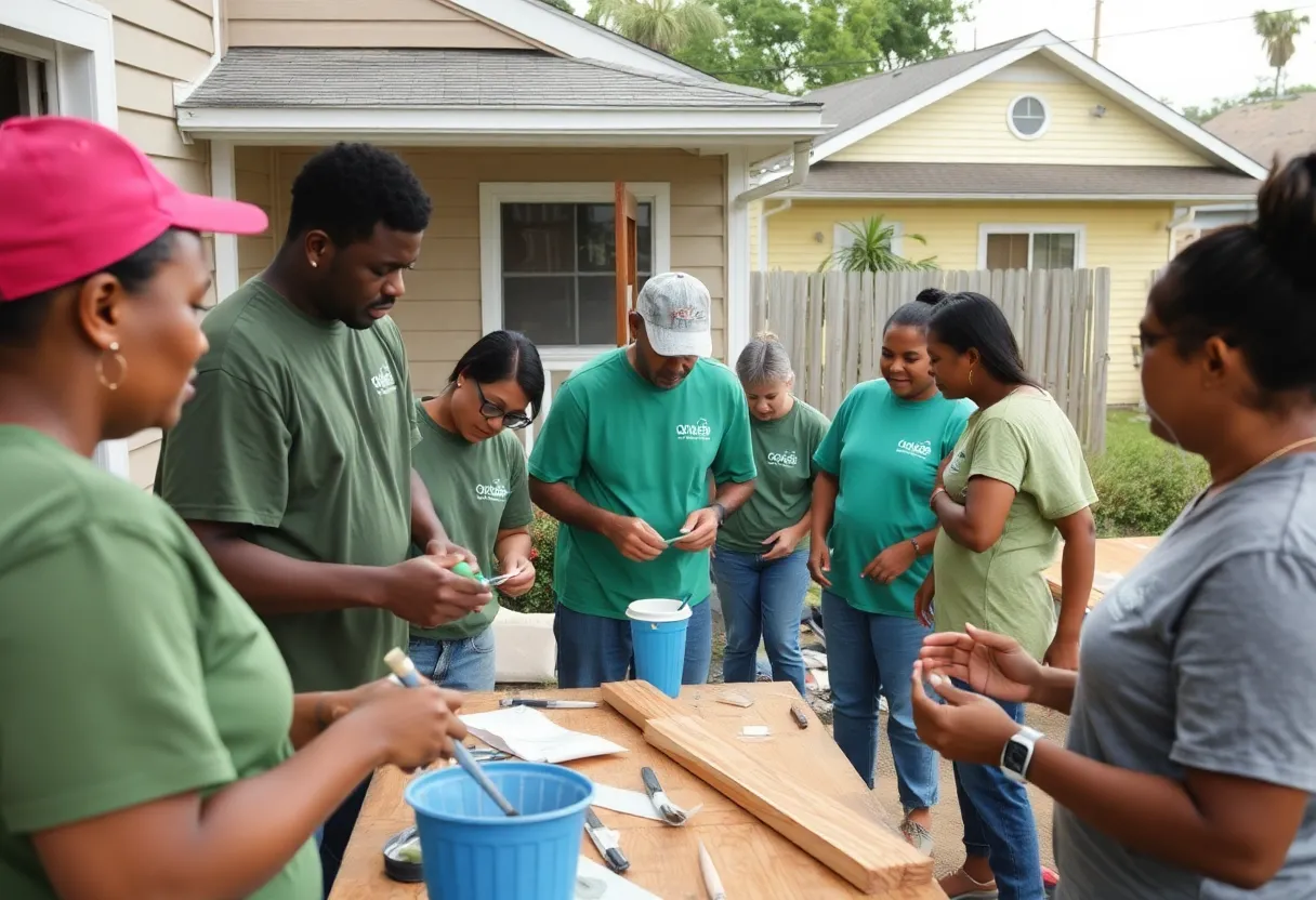 Volunteers repairing homes in Greenwood after Hurricane Helene