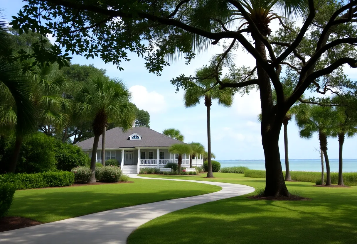 Resort area in Hilton Head Island, South Carolina, with greenery.
