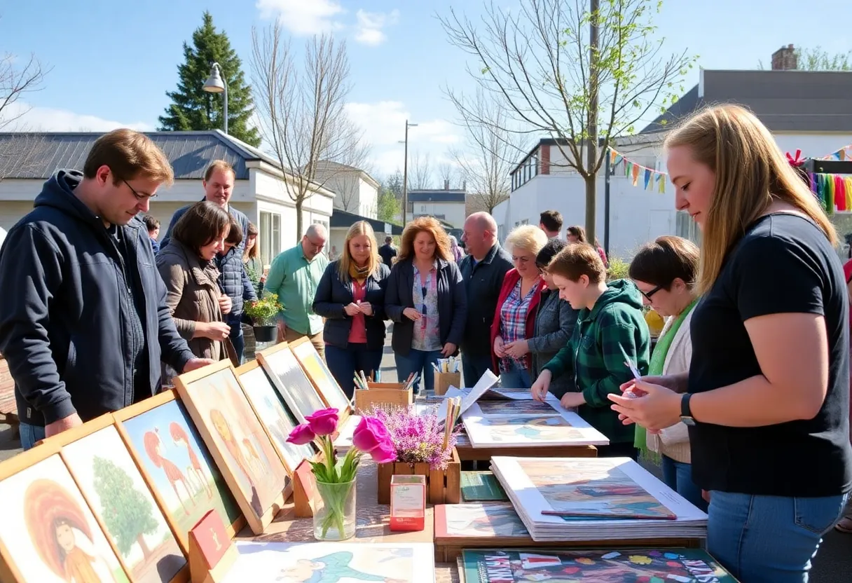 Community members participating in art and education programs in Greenwood.