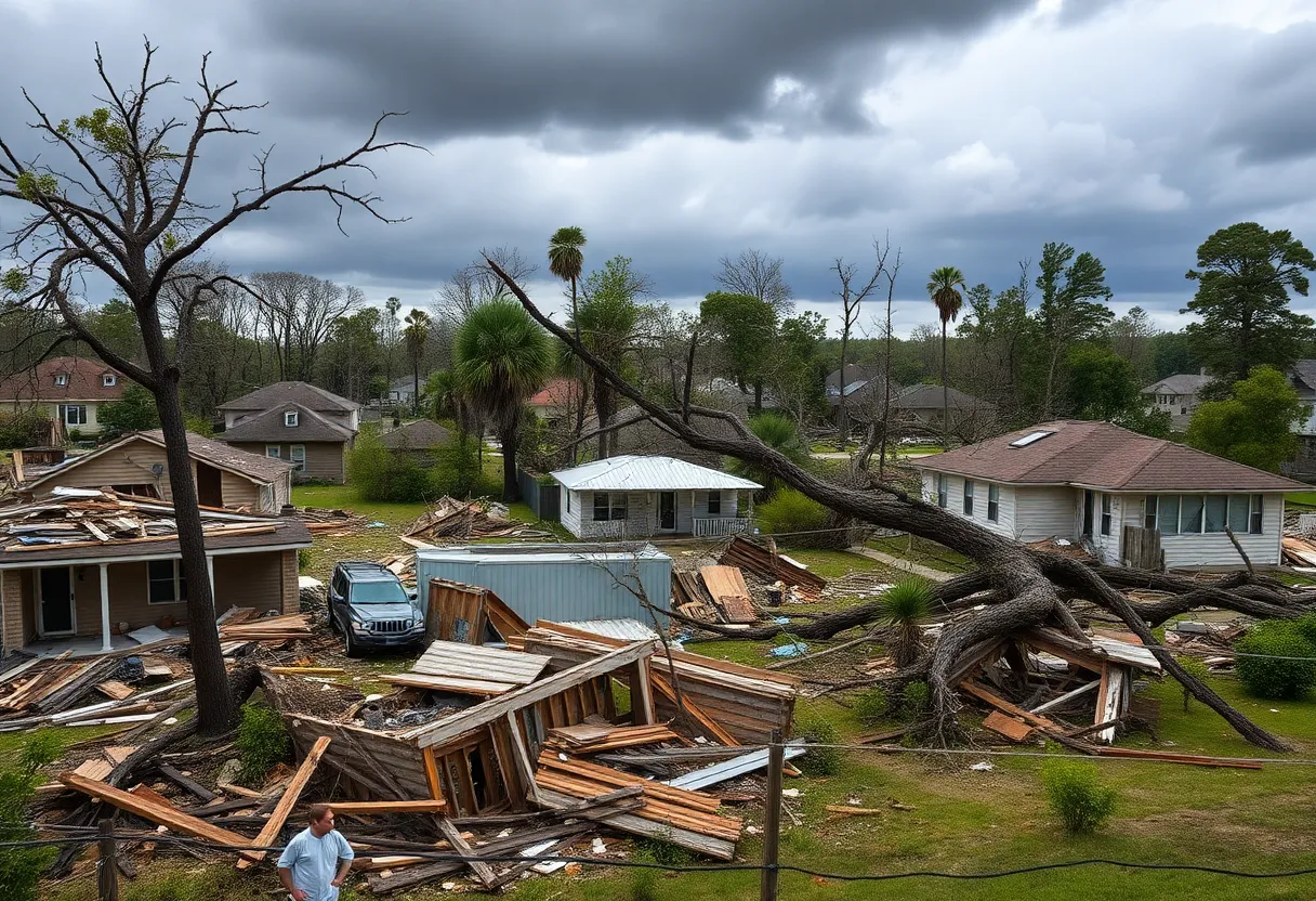 Destruction from tornadoes in Southern U.S.