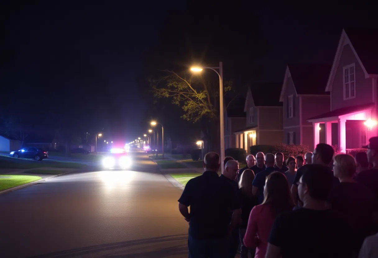 Police at the scene of a shooting in Anderson, South Carolina