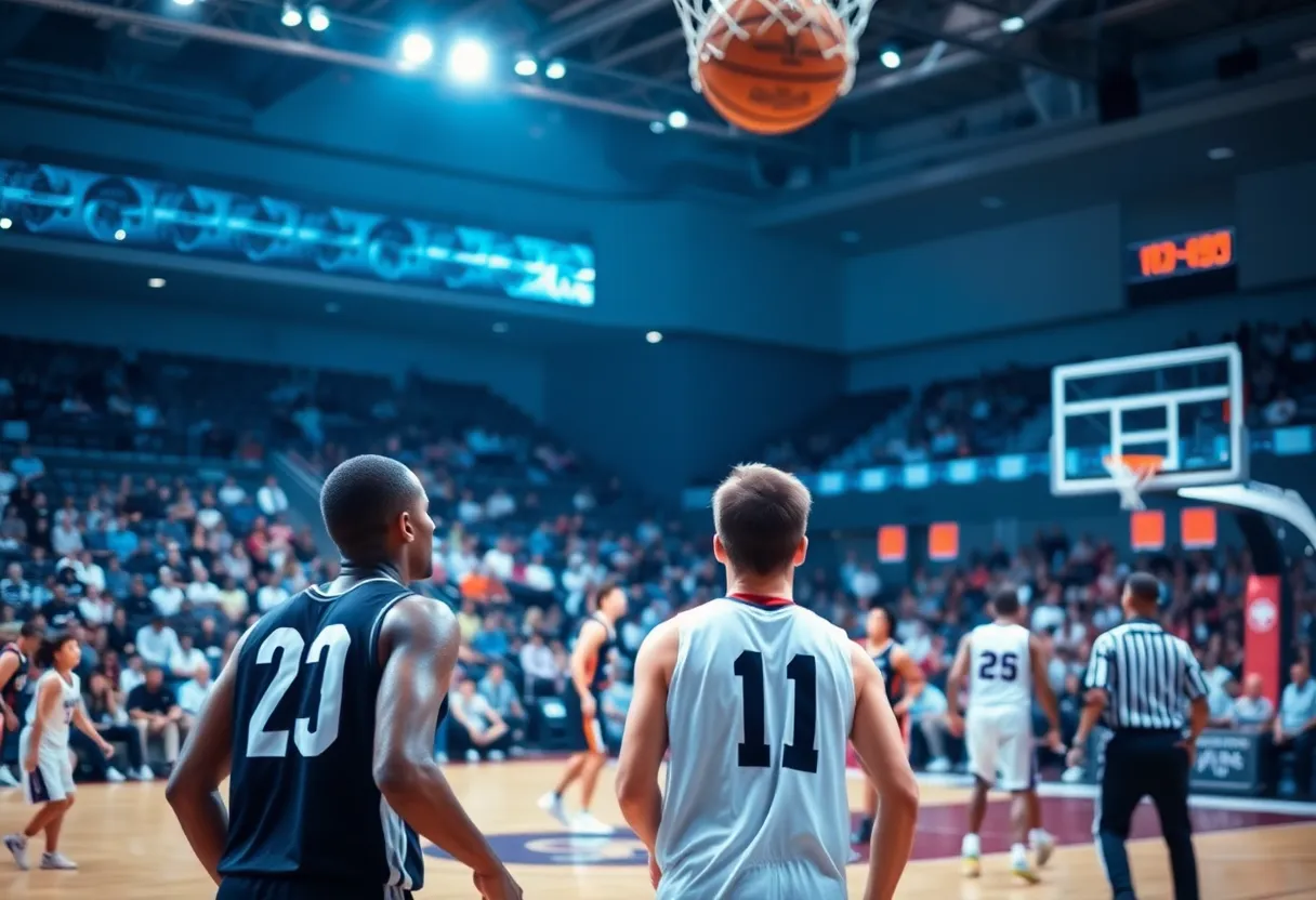 Augusta Jaguars competing against Lander Bearcats in a basketball match