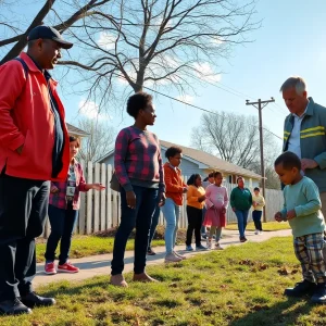 A serene neighborhood representing safety and community support.