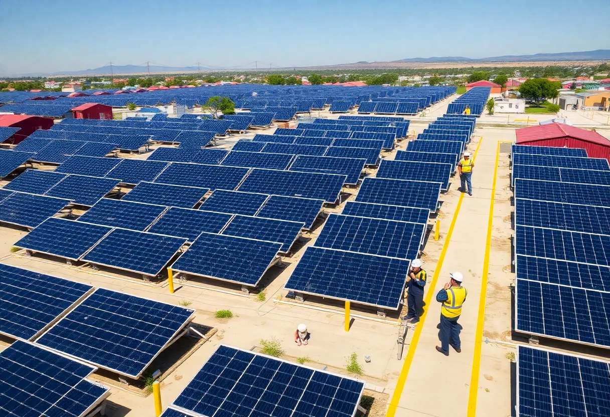 Exterior view of ES Foundry's solar cell manufacturing facility in Greenwood, SC.