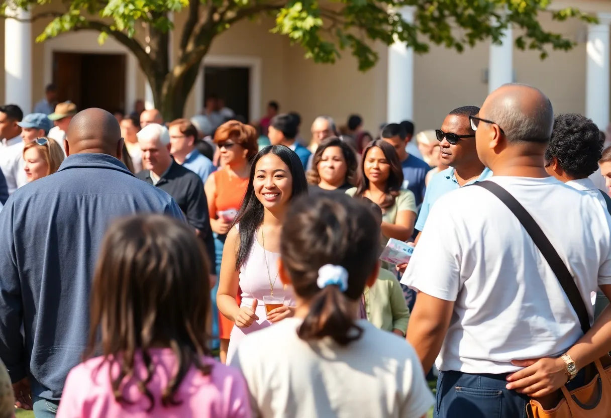 Families enjoying local church events