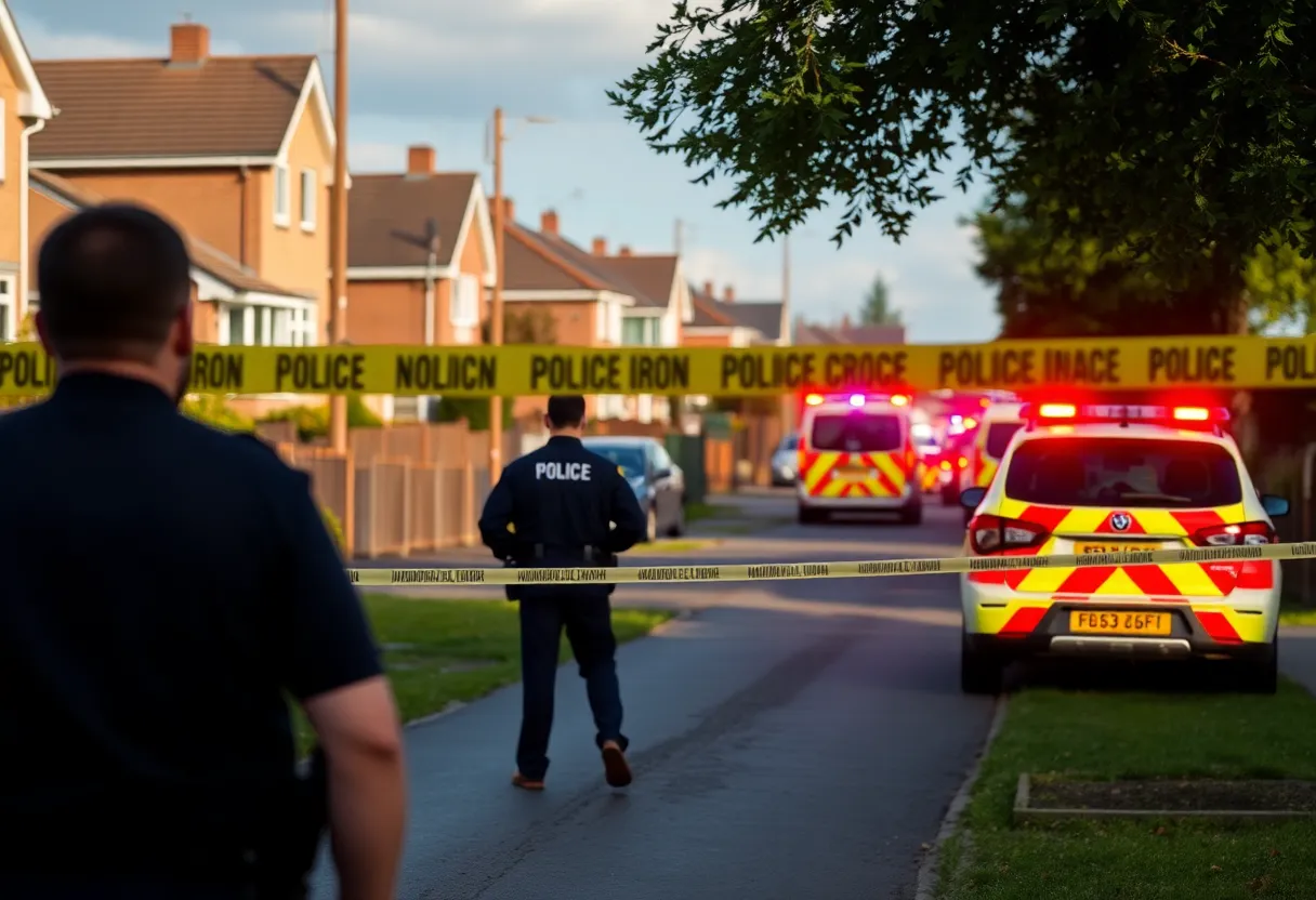 Police investigating a shooting incident in a North Carolina neighborhood.