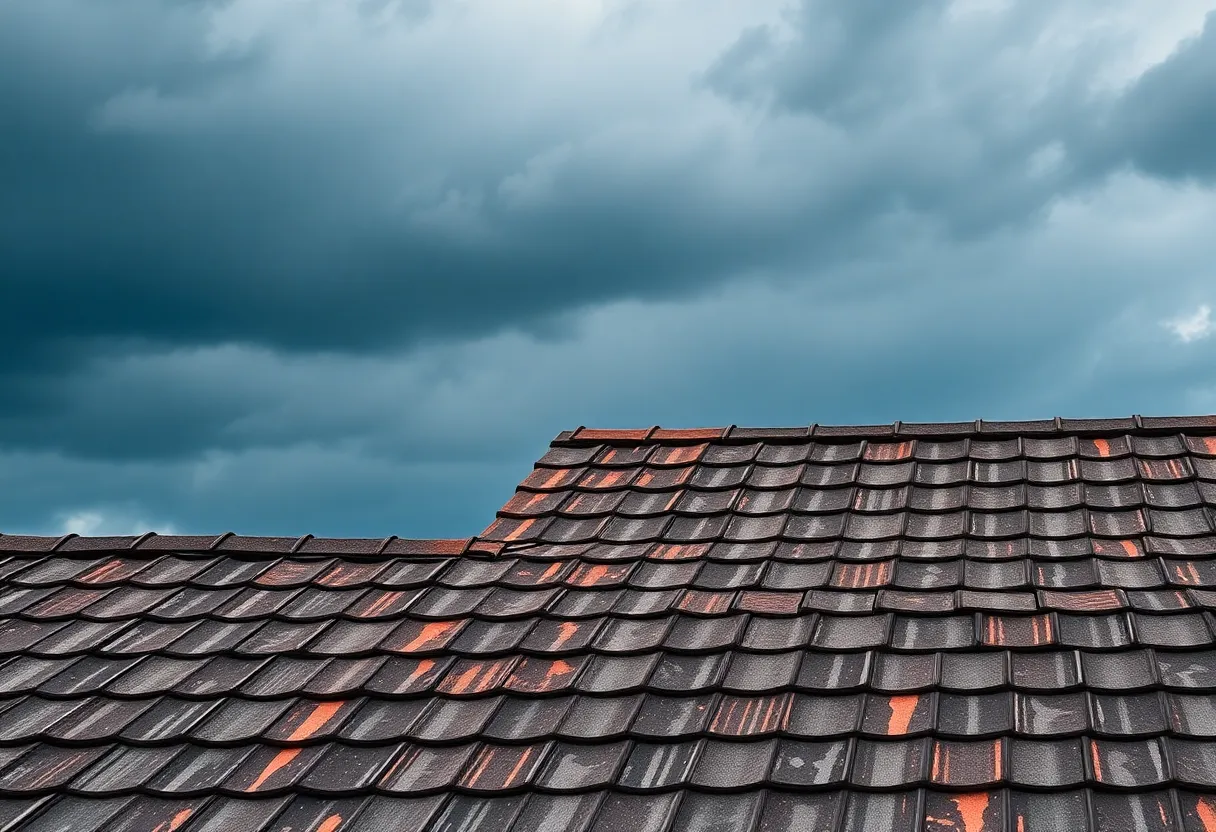 Image illustrating roof protection techniques against summer storms