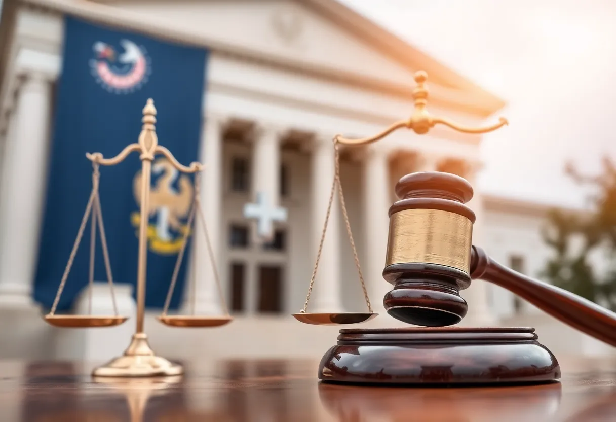 Symbolic representation of South Carolina's justice system