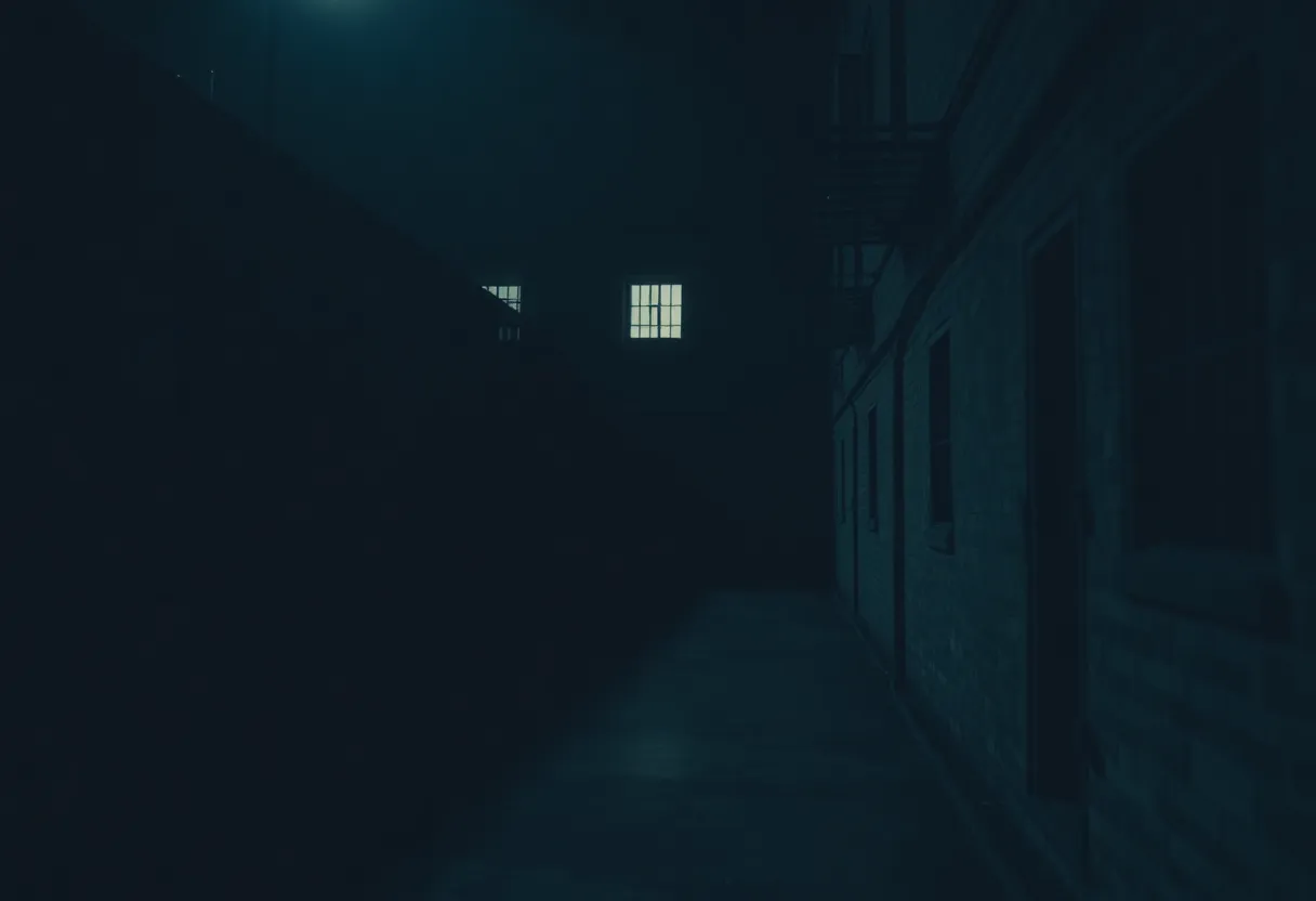 Image of a prison yard reflecting the atmosphere of confinement