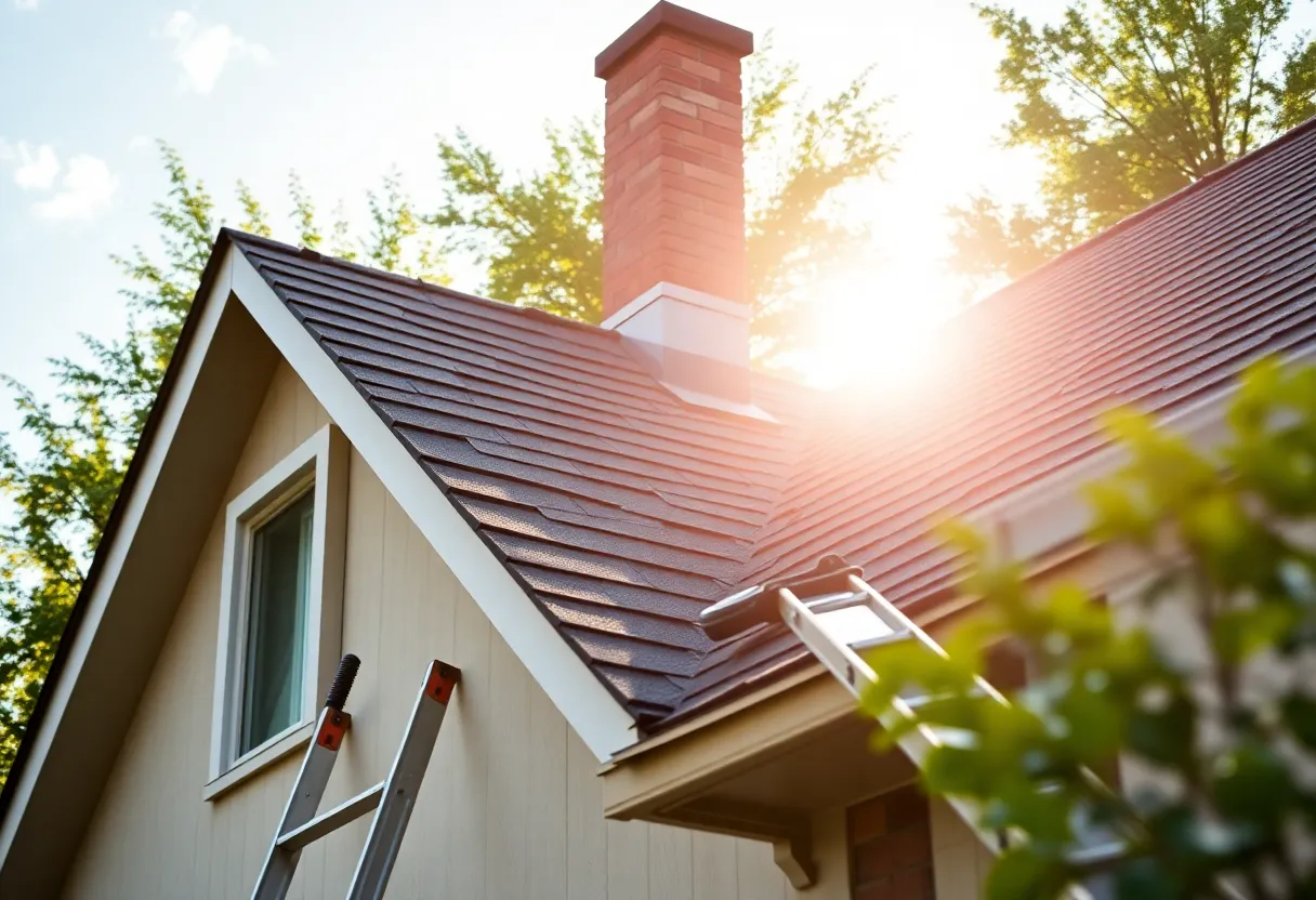 A clean and well-maintained roof under the summer sun