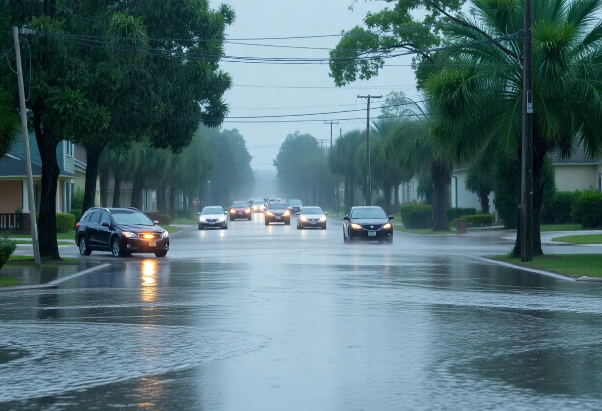 Flooded area in the Carolinas due to Tropical Storm Debby