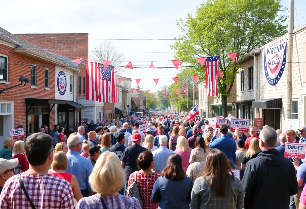 Community gathering in Ware Shoals for upcoming election.