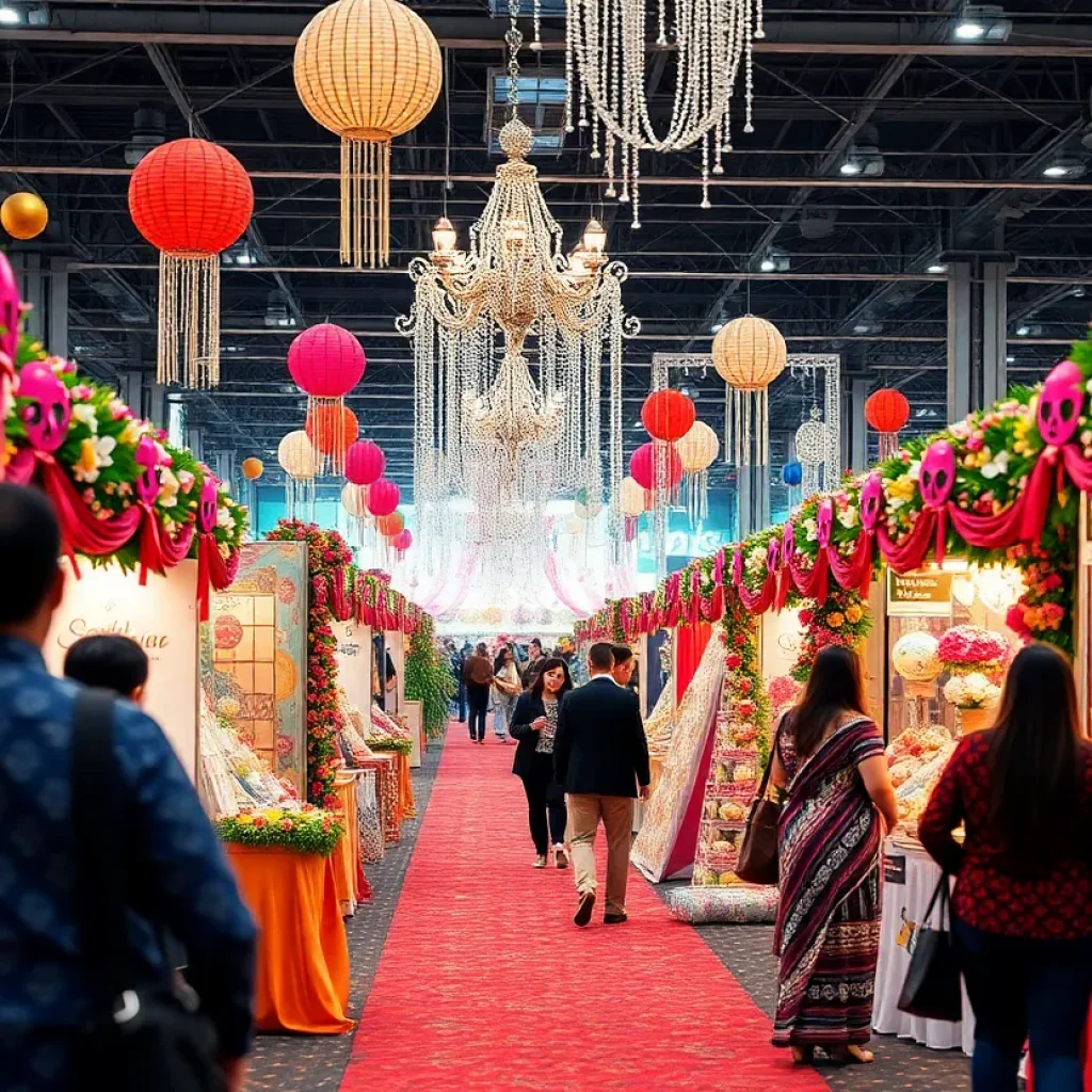 Scene from Weddings & Fiesta Expo in Greenwood with vendors and displays