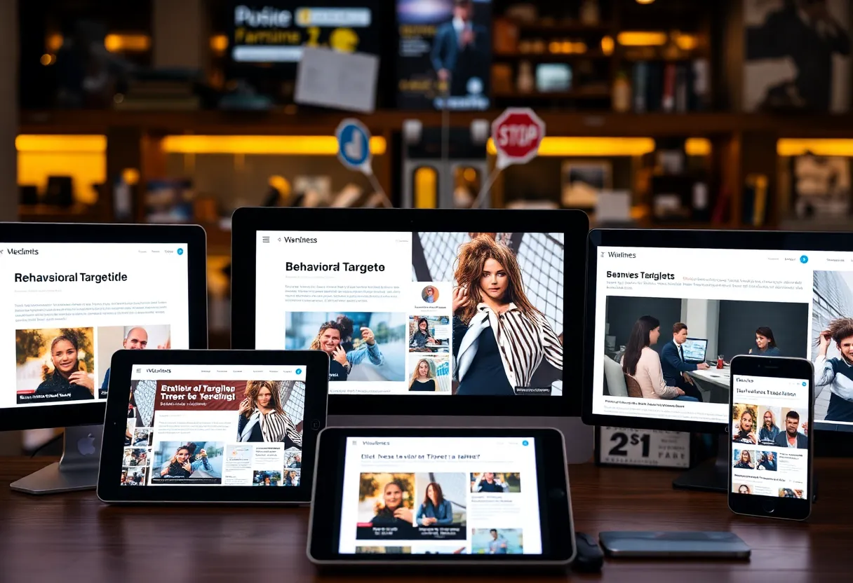 A visual representation of behavioral targeting in digital marketing.