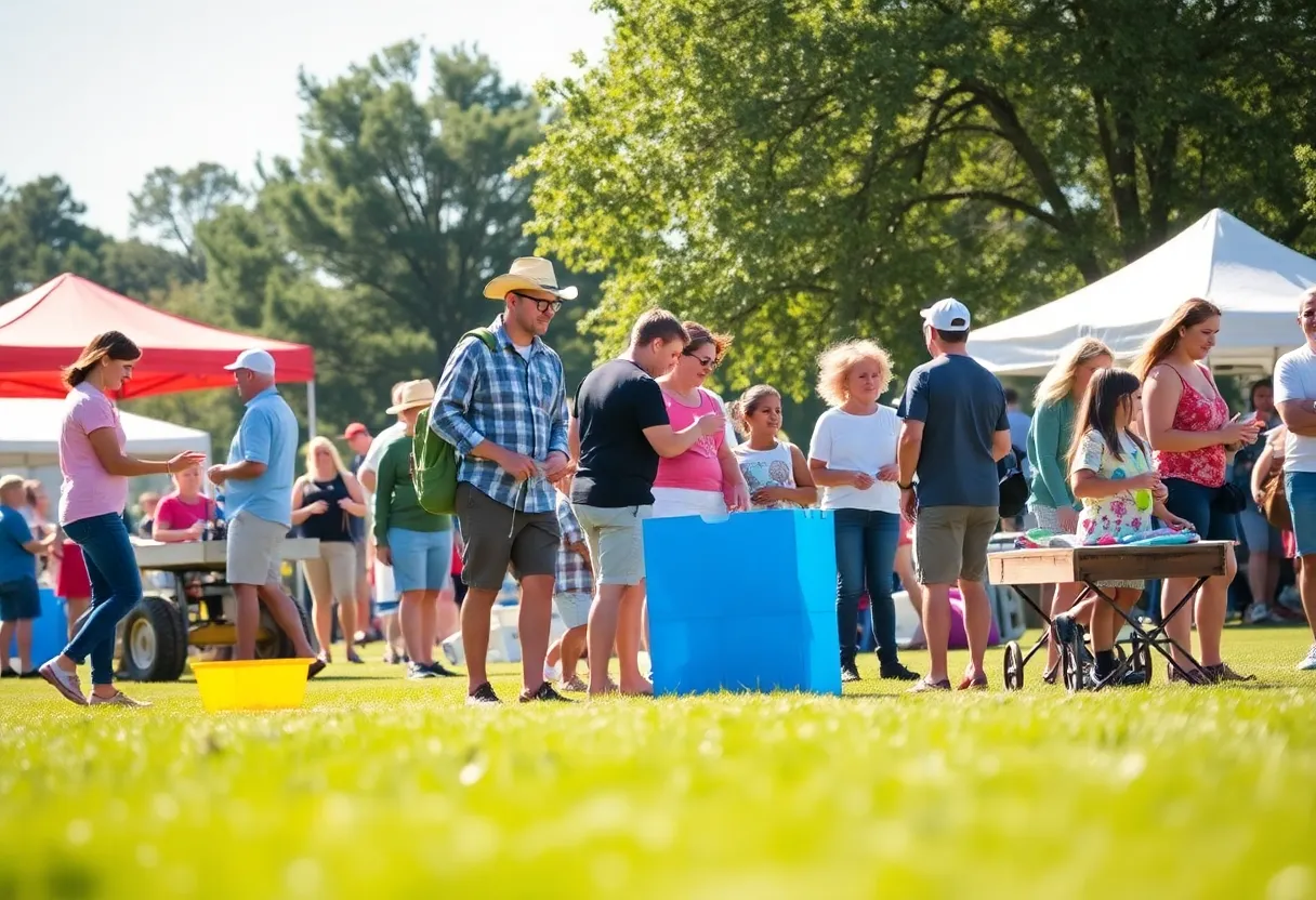 Outdoor events in Upstate South Carolina featuring families and various activities.