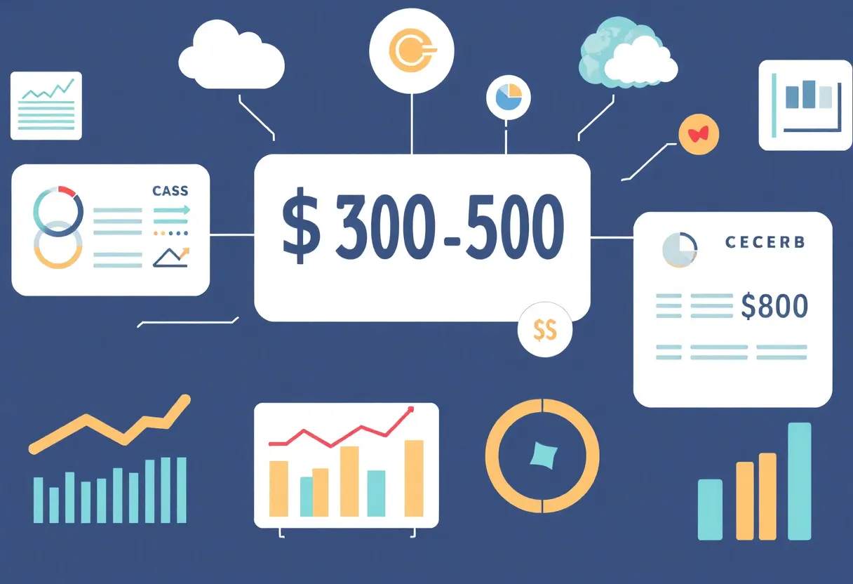 An infographic representing digital marketing costs in 2025.