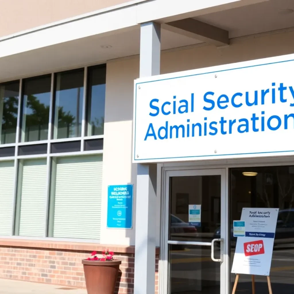 Entrance of the Greenwood Social Security Administration office