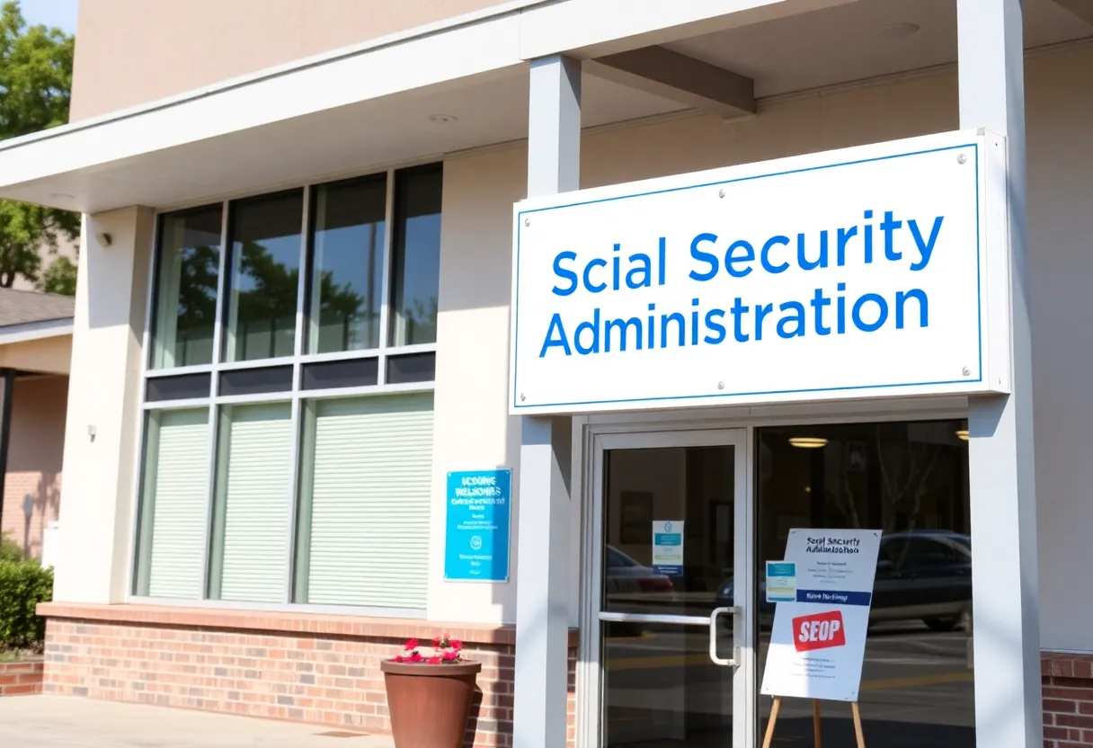 Entrance of the Greenwood Social Security Administration office
