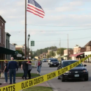 Community scene in Greenwood, SC highlighting recent violence.