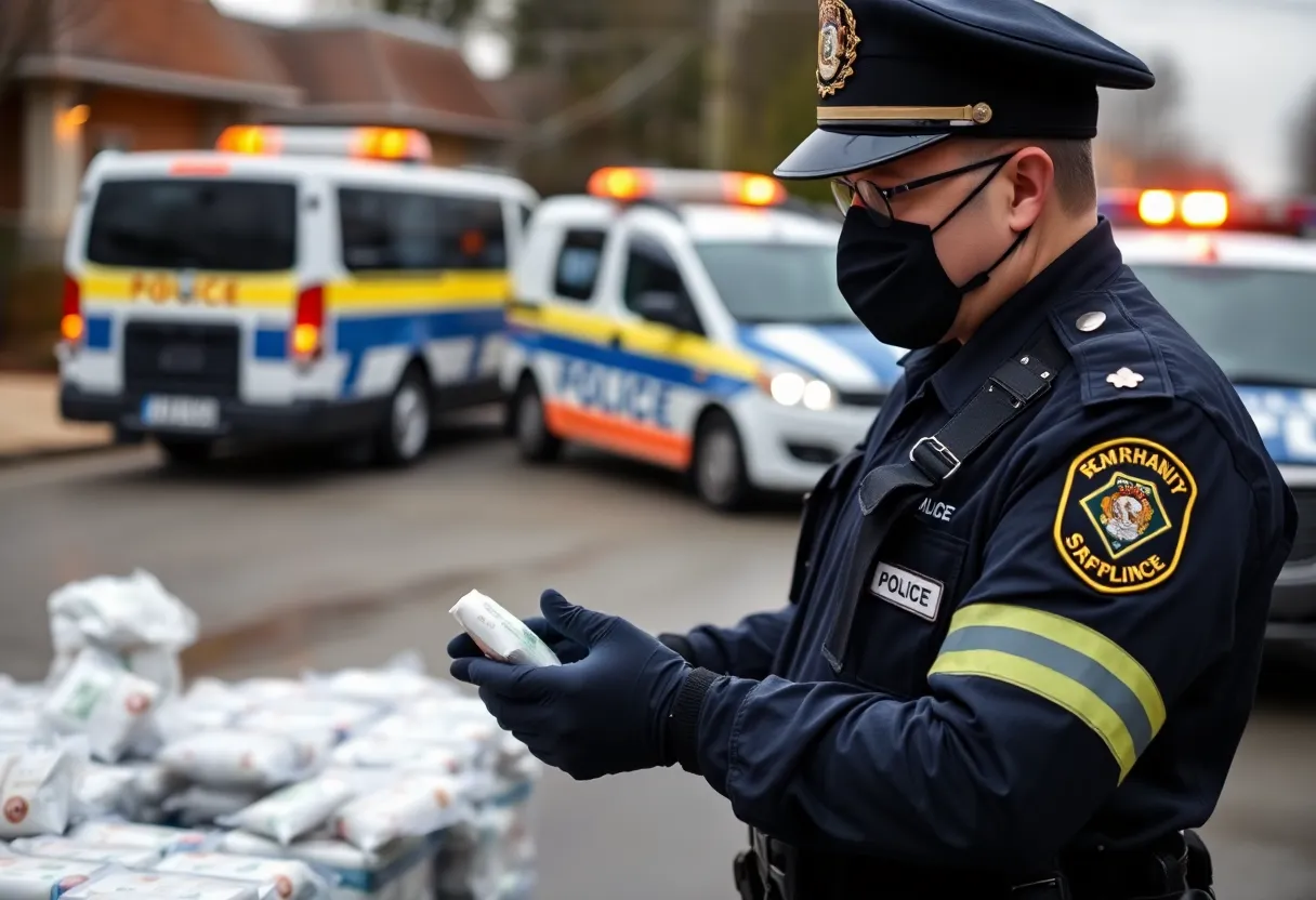 Police operations against fentanyl trafficking in Greenwood.