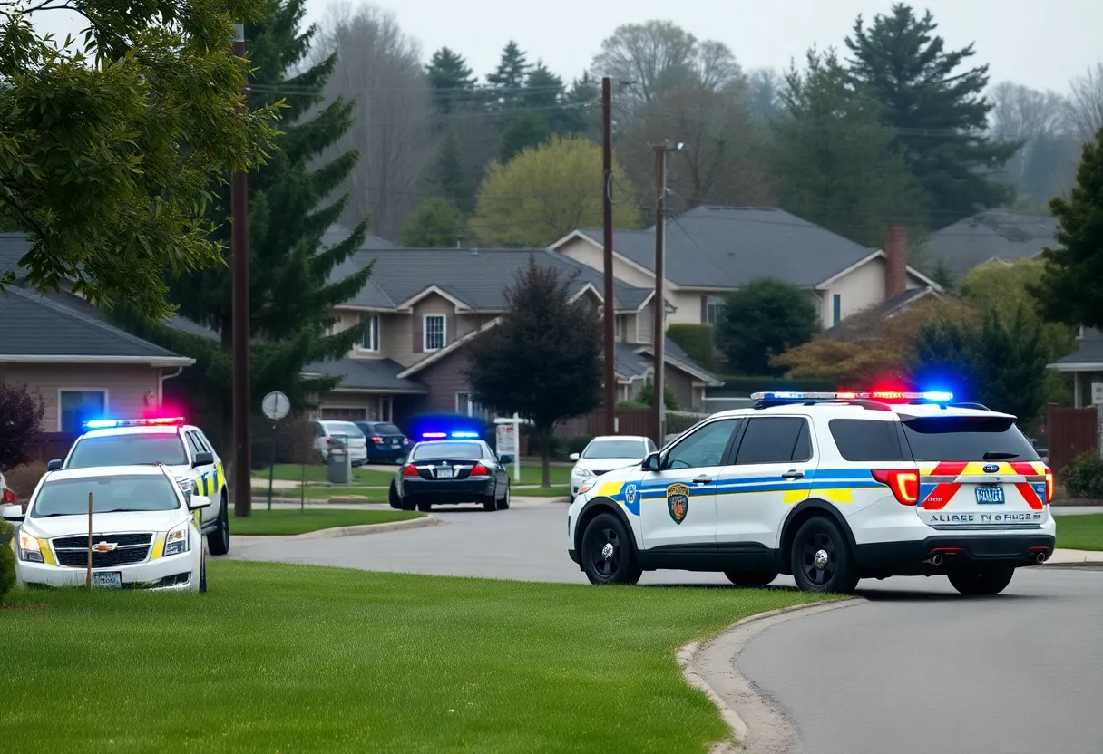 Police at the scene of a shooting in Horry County