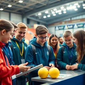 Students participating in Lander University's Sport Management Program at a sporting event