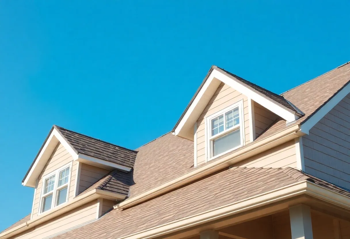 A house with a clear roof under a blue sky, highlighting roof inspection timing.