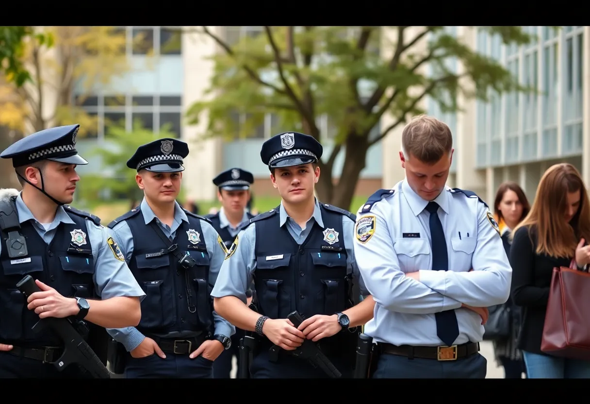 Police presence on university campus after shooting incident