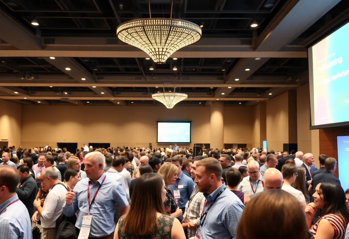 Attendees networking at SEOST Digital Marketing Conference 2025 in Chandler, Arizona.