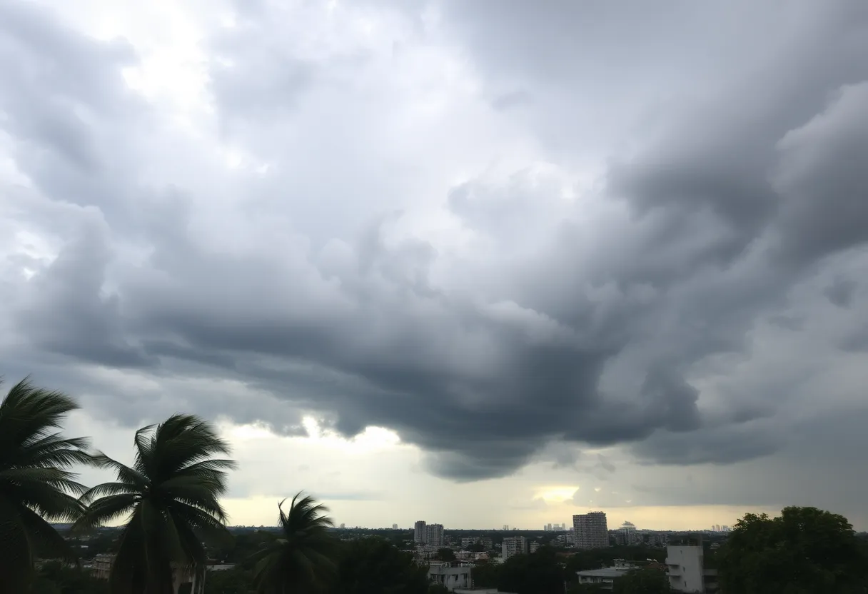 Storm clouds over Columbia, South Carolina