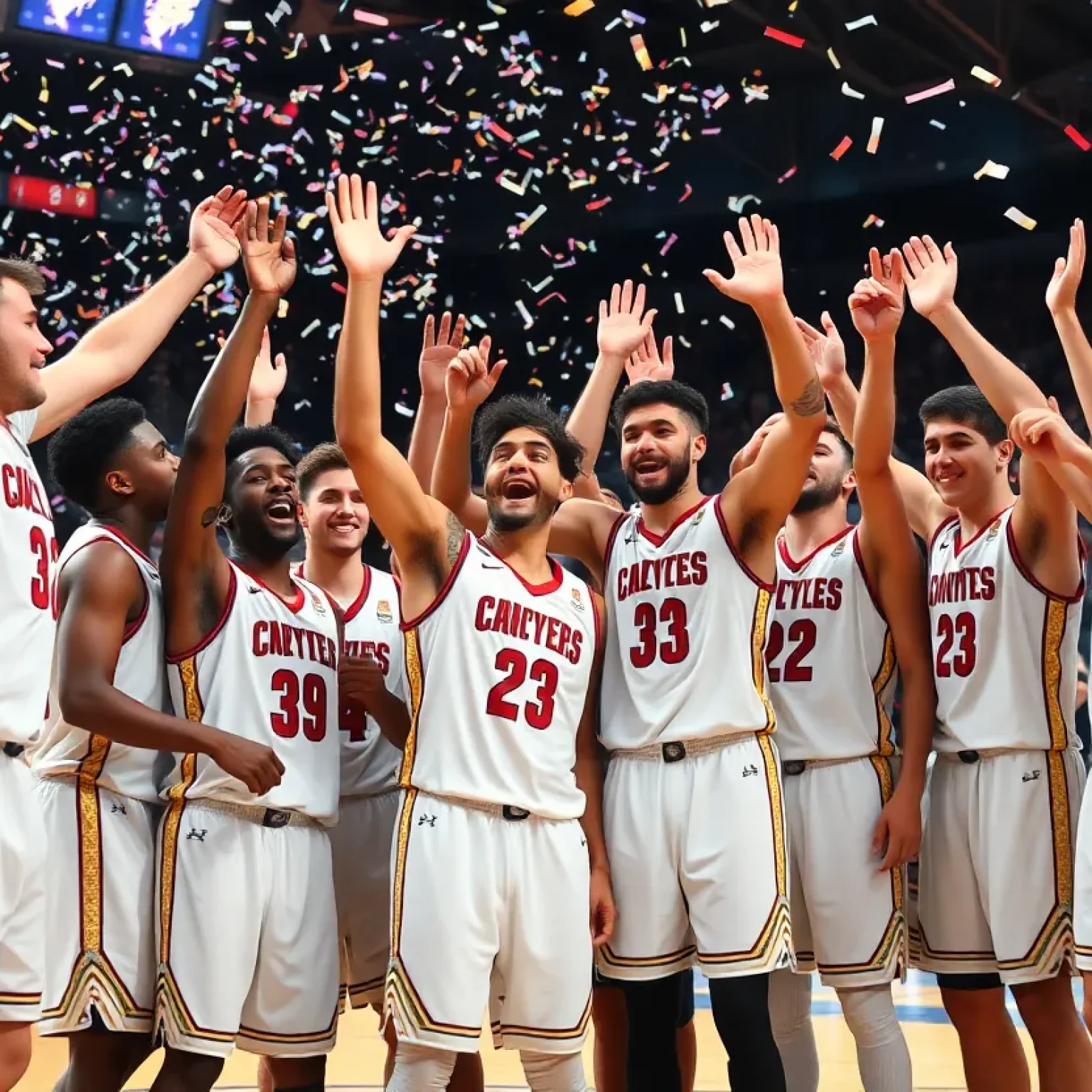 South Carolina Gamecocks celebrating their SEC Championship win