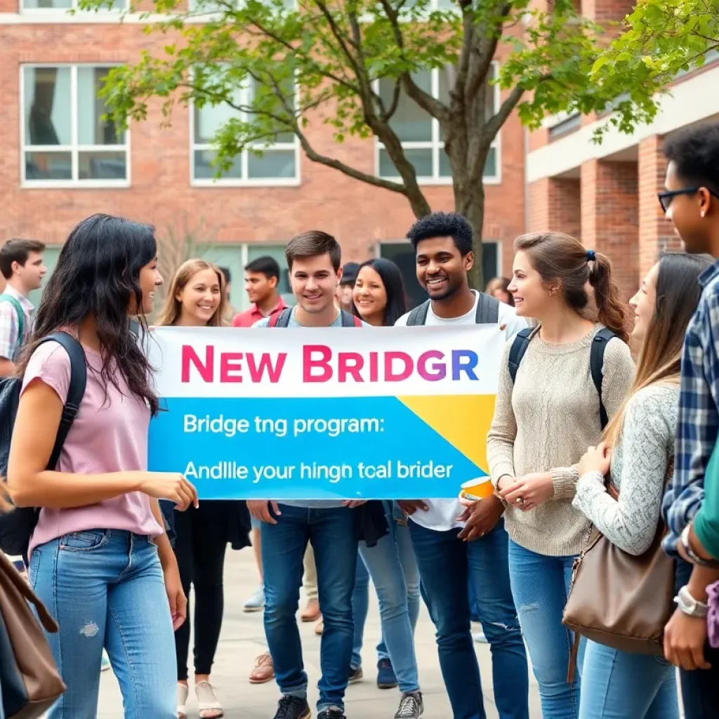 Students celebrating the launch of the Bearcat Bound Bridge Program at Lander University and Piedmont Technical College.