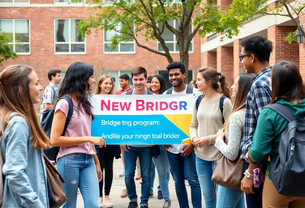 Students celebrating the launch of the Bearcat Bound Bridge Program at Lander University and Piedmont Technical College.