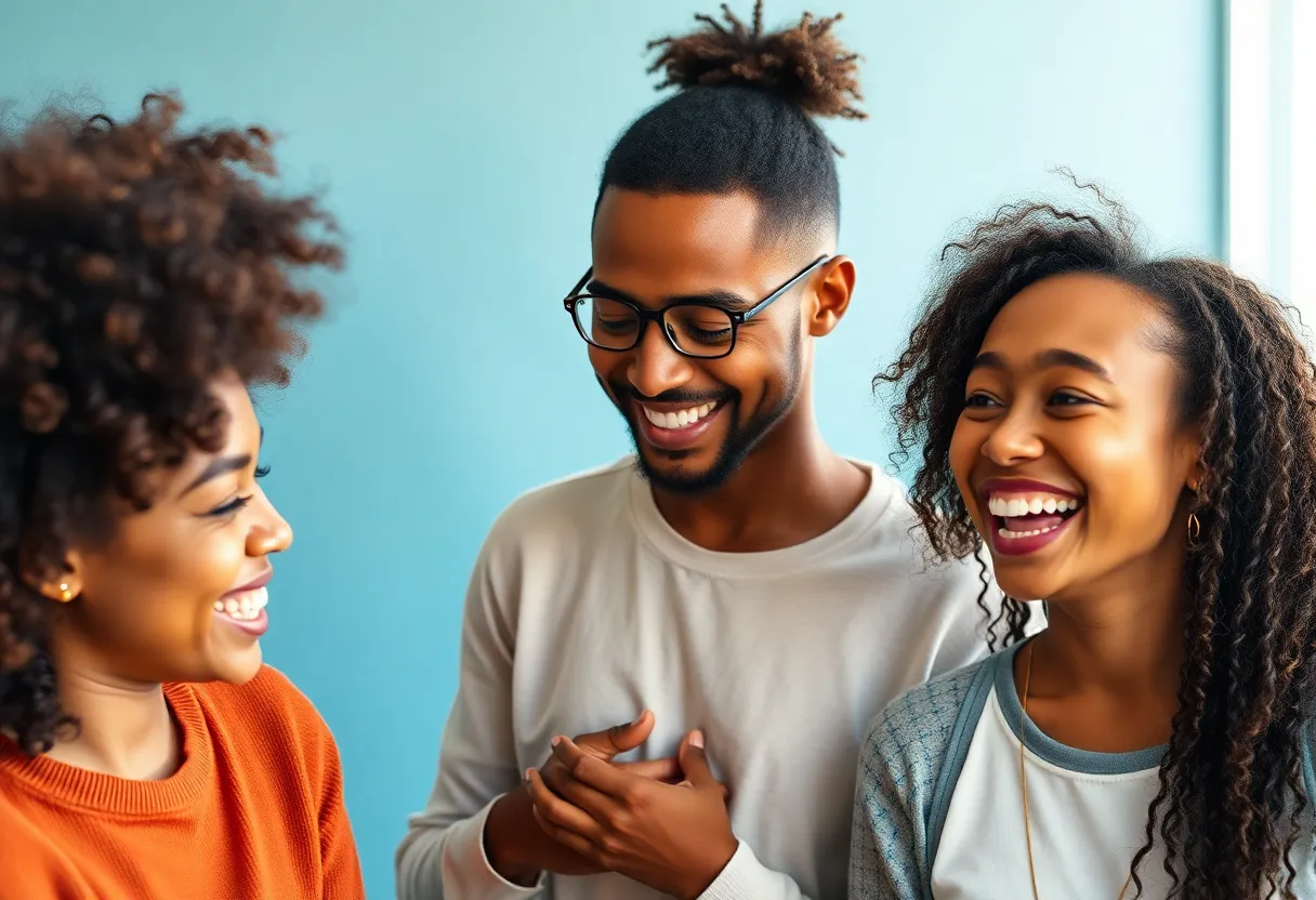 Diverse individuals engaging in emotional marketing strategies