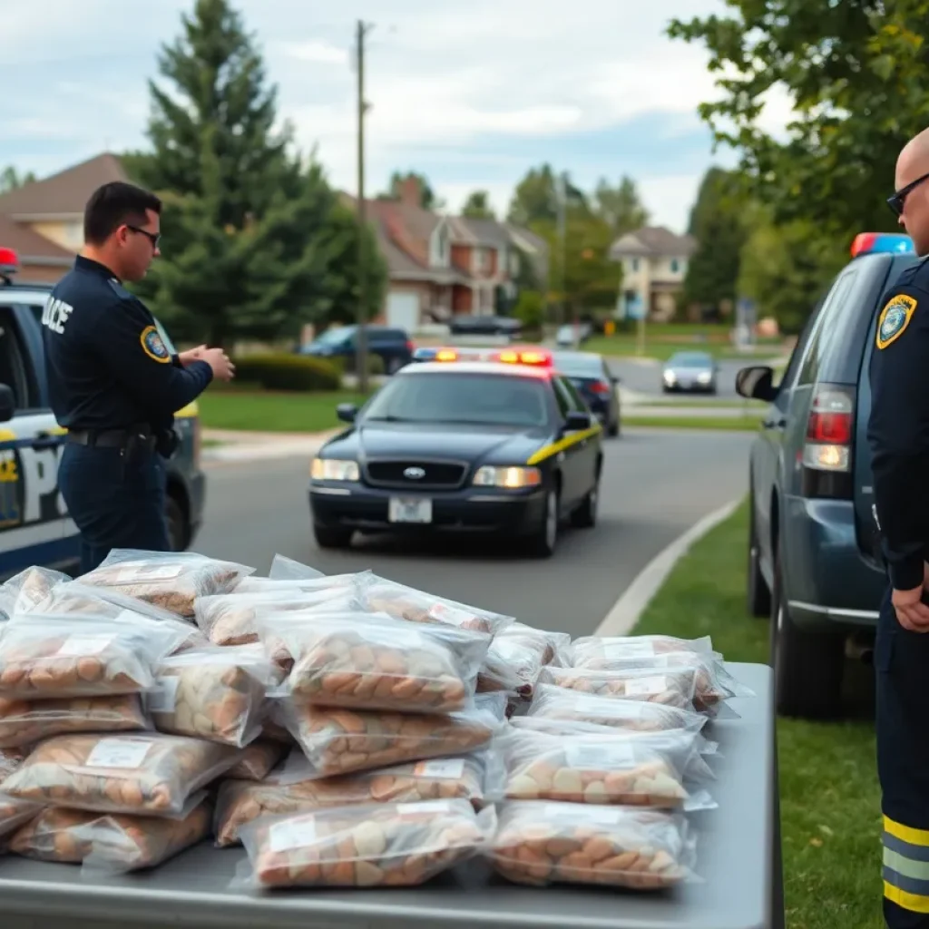 Law enforcement team conducting a drug bust in Greenwood County