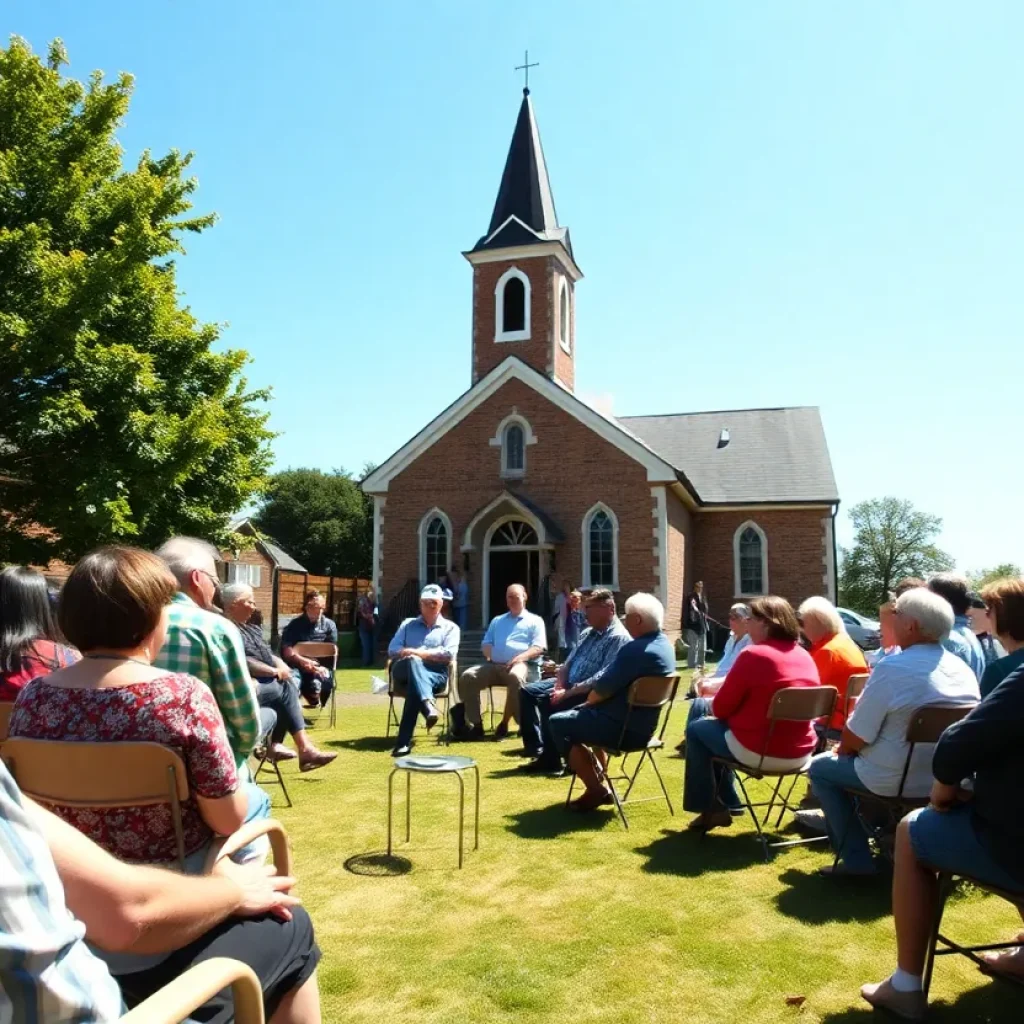 Community members gathered for the Greenwood County Historical Society meeting under sunny skies.