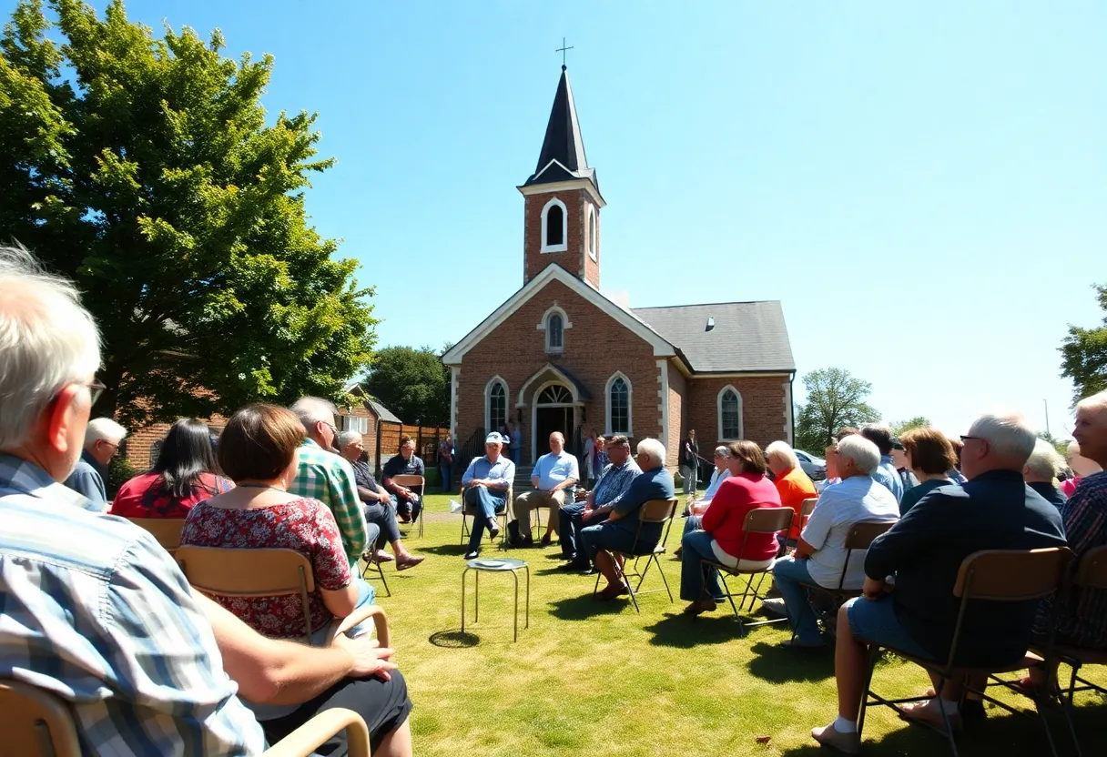 Community members gathered for the Greenwood County Historical Society meeting under sunny skies.
