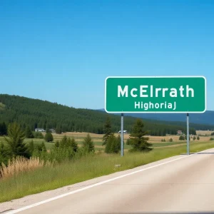Sign of the John McElrath Memorial Highway in Greenwood County
