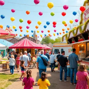 Families enjoying spring festivals in the Lakelands