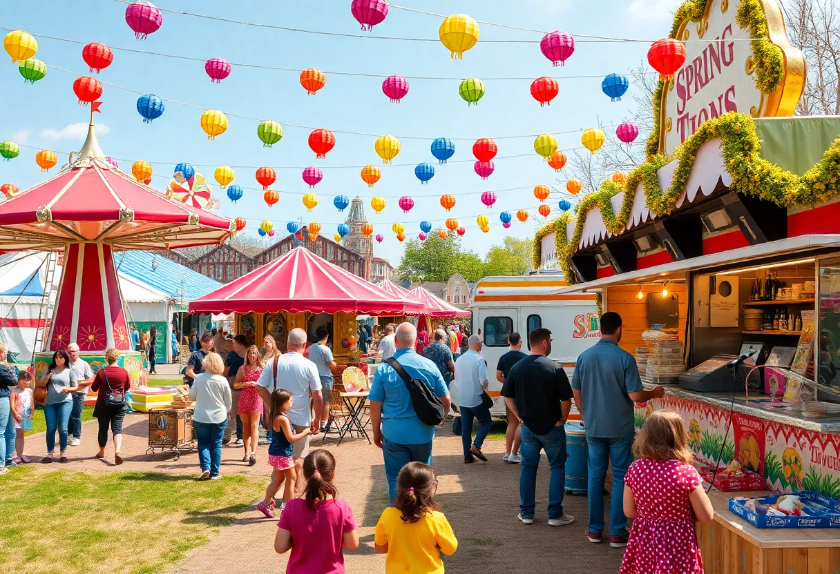 Families enjoying spring festivals in the Lakelands