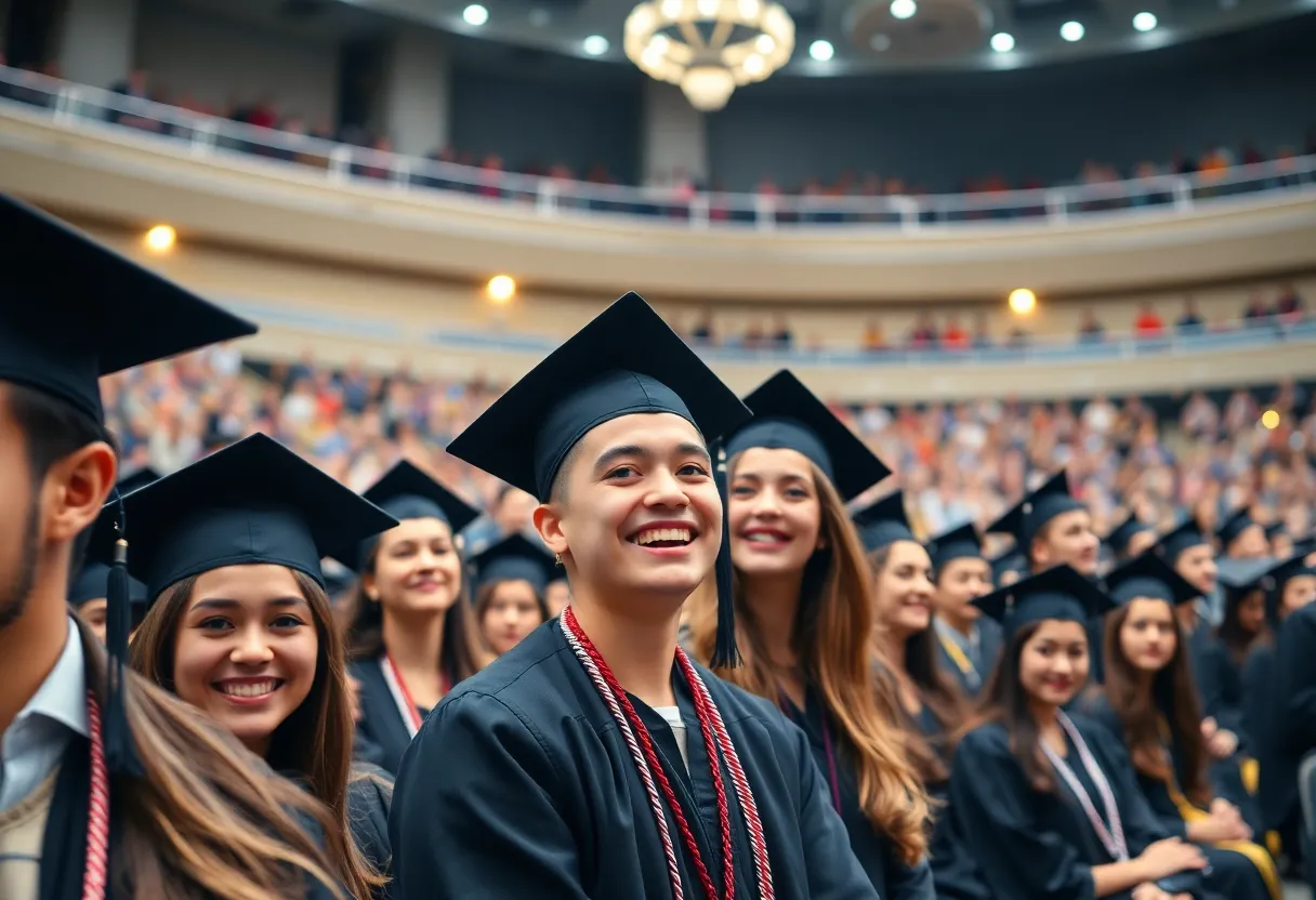Students celebrating at Lander University's Honors College Awards Ceremony