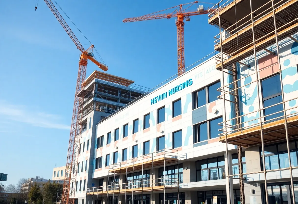 New nursing building at Lander University under construction