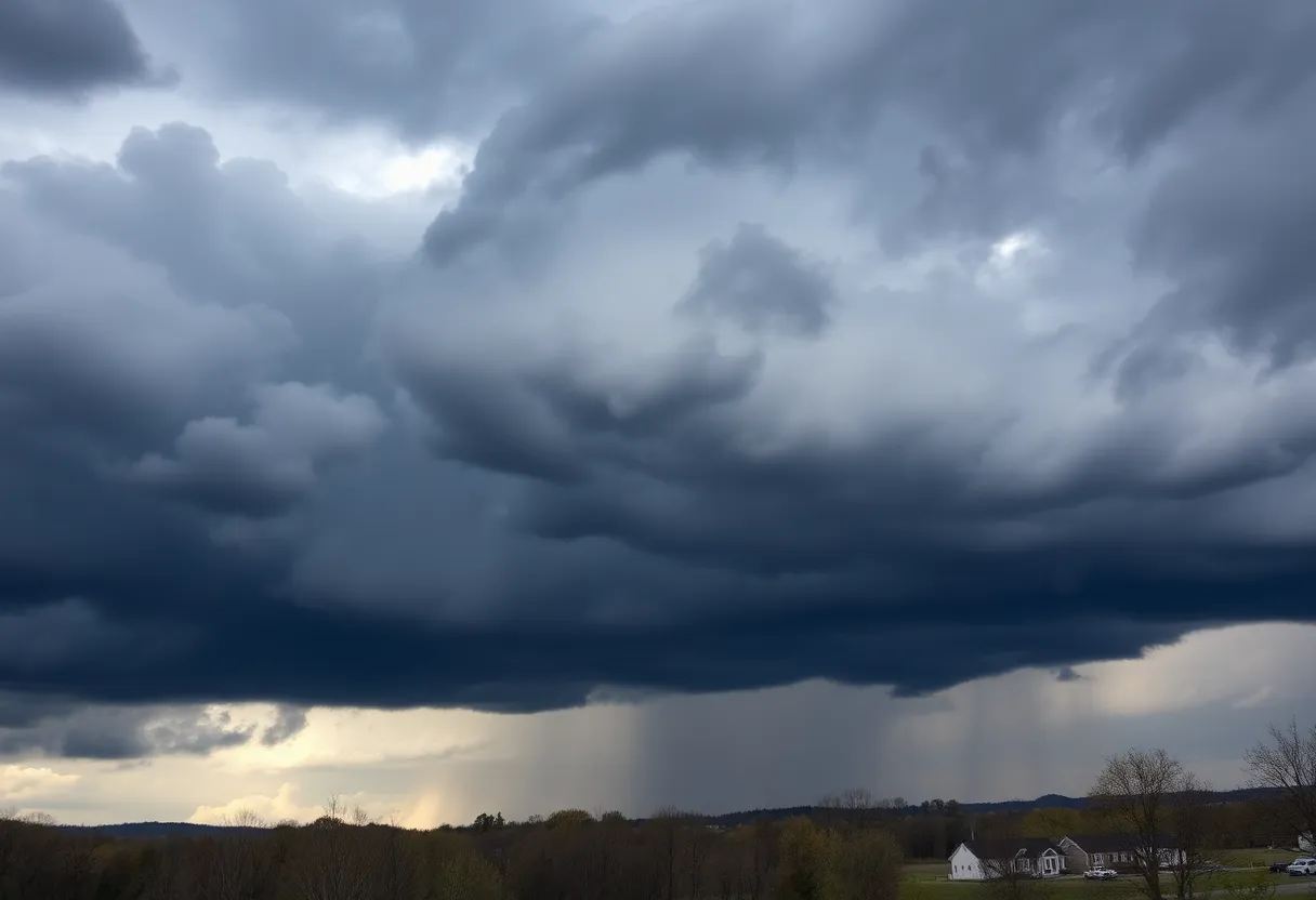 Stormy spring weather in Spartanburg, SC