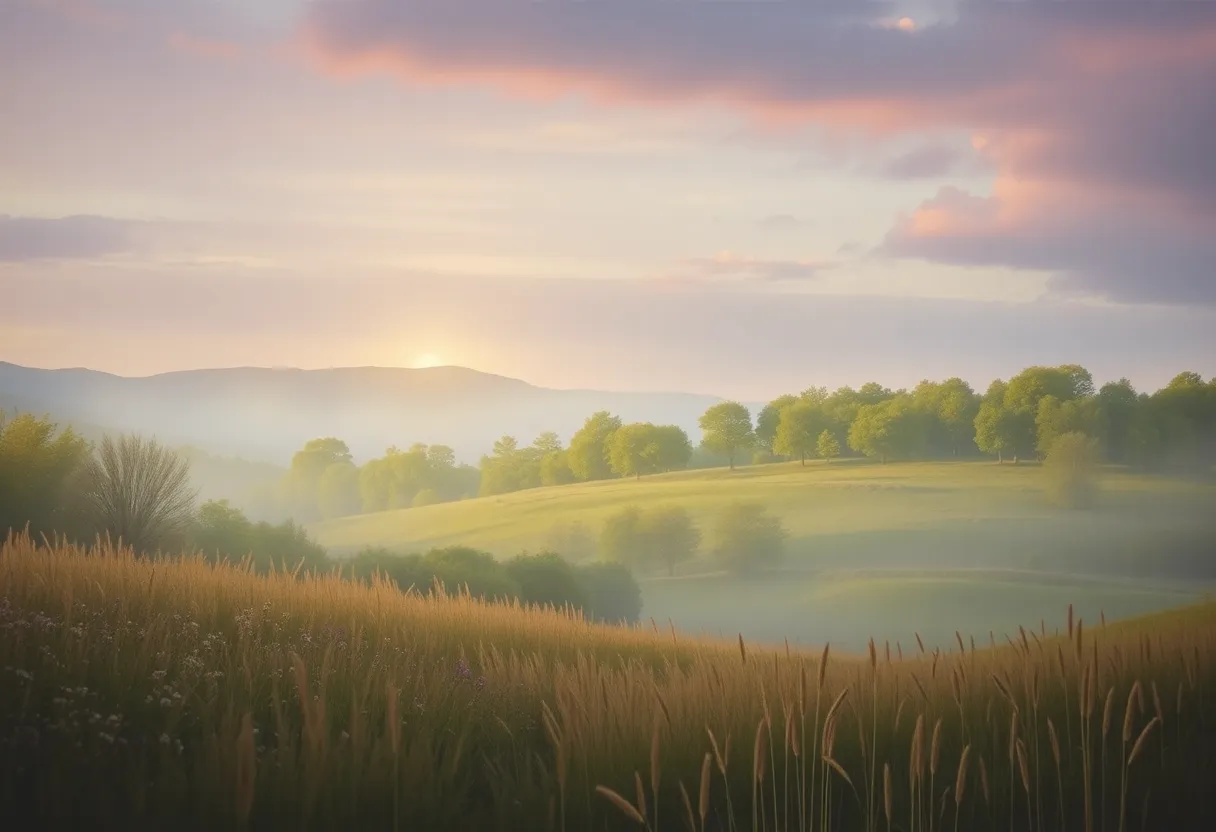 A serene landscape illustrating community support in remembrance of a beloved matriarch.