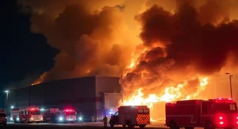 Massive Fire Erupts at Mattress Warehouse in West Baltimore
