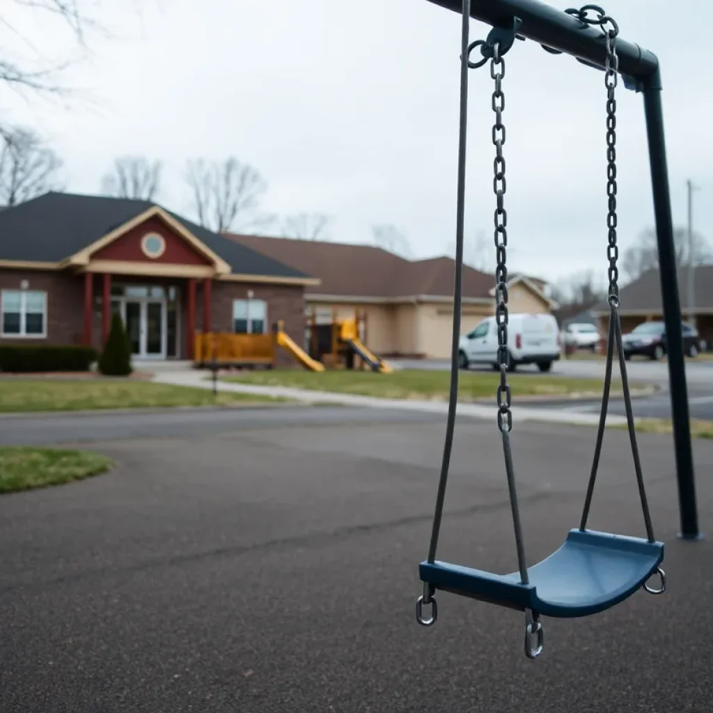 Playground highlighting child safety concerns