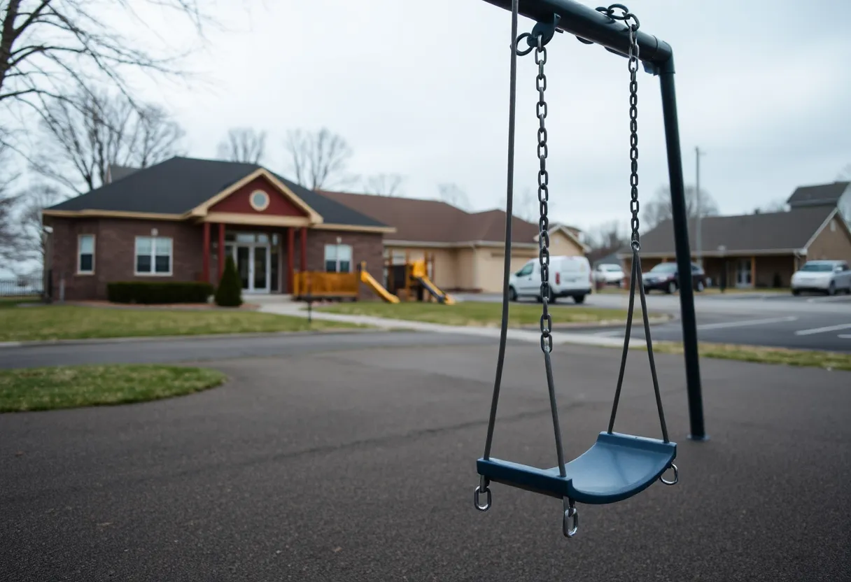 Playground highlighting child safety concerns