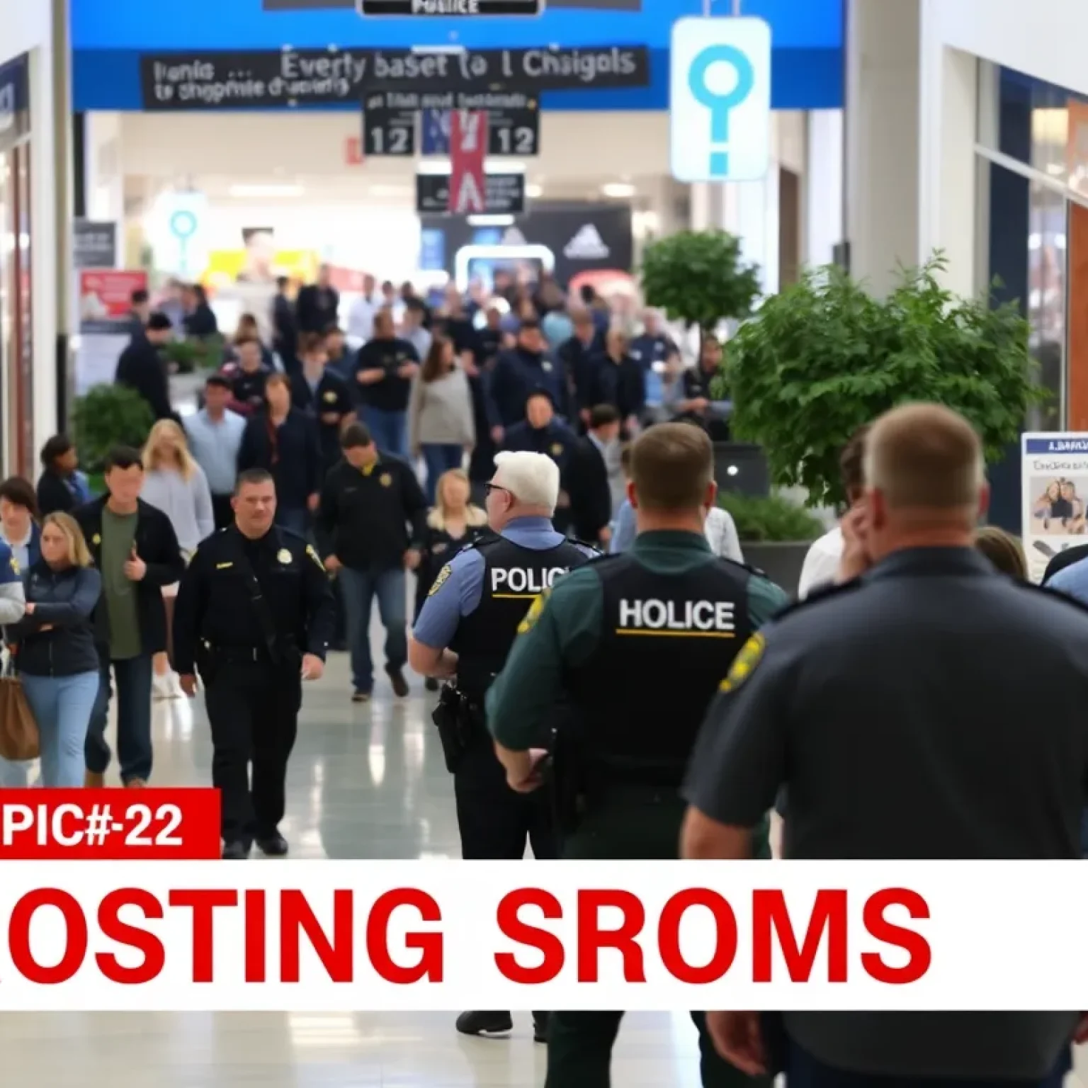 Police and emergency response at Columbia Place Mall after a shooting